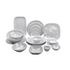 G.E.T. Enterprises Unclassified Dozen G.E.T SB-5-AM-W Curved Square Bowl, 7 1/4" Sq. x 3 1/4" H., 40 Oz., Viva, White w/ Black Trim | Denson CFE
