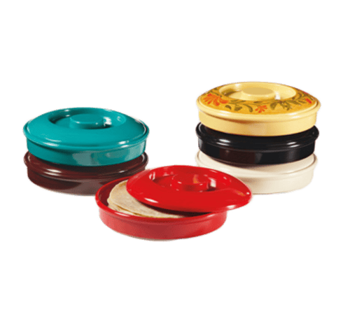 G.E.T. Enterprises Unclassified Dozen G.E.T. TS-800-L-BR 7.75 in Tortilla Server With Lid, 1.25 in Deep - Melamine | Denson CFE