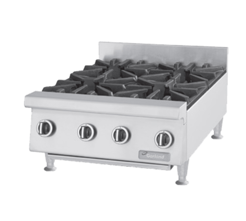 Garland Canada Commercial Cooking Equipment Each Garland GTOG24-4 24" Gas Hotplate w/ (4) Burners & Manual Controls, Natural Gas