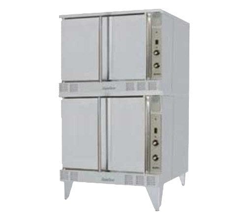 Garland Canada Commercial Ovens Each Garland SCO-ES-20S SunFire Series Double Deck Full Size Electric Standard Depth Electric Convection Oven w/ Single Speed Fan - (2) 10.4 kW Decks, 208/60/1