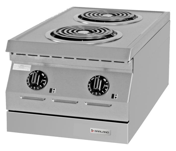Garland Canada Commercial Restaurant Ranges Each Garland ED-15H 15? Wide Electric Countertop Hot Plate With Two Burners - 208V, 1-Ph, 4.2kW