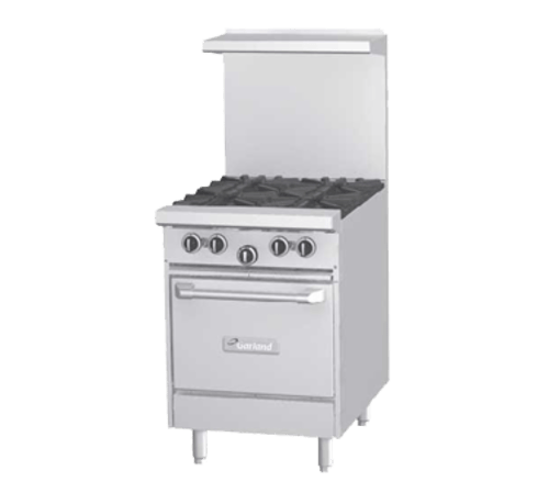 Garland Canada Cooking Equipment Each Garland G24-4L 24" 4 Burner Gas Range w/ Space Saver Oven, Natural Gas | Denson CFE