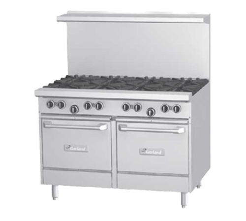 Garland Canada Unclassified Garland G48-6G12RS Natural Gas 6 Burner 48" Range with 12" Griddle, Standard Oven, and Storage Base - 254,000 BTU