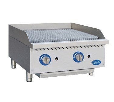 Globe Commercial Grills Each Globe GCB24G-CR 24" Countertop Gas Charbroiler with Reversible Grates and Radiant | Denson CFE
