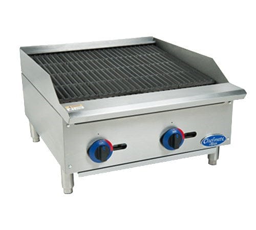 Globe Food Equipment Commercial Grills Each Globe C24CB-SR Chefmate 24” Wide Gas Charbroiler With Stainless Steel Radiants And Adjustable Grates - 75,000 BTU