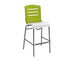 Grosfillex Essentials Each Grosfillex US510152 Domino Stacking Barstool in Fern Green Back and White Seat | Denson CFE