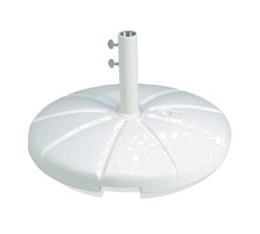 Grosfillex Essentials Each Grosfillex US602104 White Resin Umbrella Base for Table Use | Denson CFE