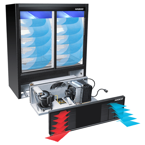 Habco Manufacturing Refrigeration & Ice Each Habco ESM14SL60HC Slidandg Door, two-section, Impulse  Merchandiser