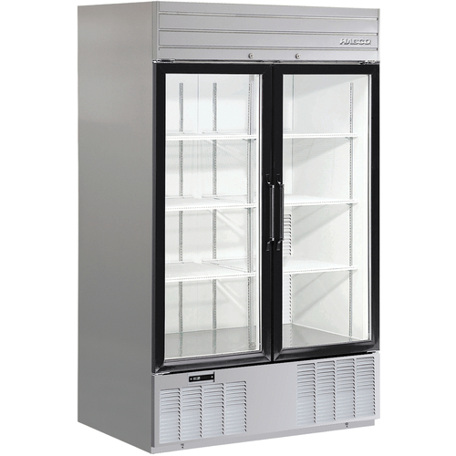 Habco Manufacturing Refrigeration & Ice Each Habco SE46HCSXG Glass Door, two-section Display Refrigerator