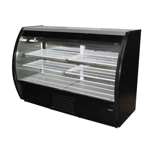 Howard-McCray Merchandisers Each Howard McCray MIRAGE-4-DC 48? Curved Glass 2 Door Floor Refrigerated Display Case | Denson CFE