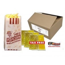 HTD Canada Essentials Case 8 oz HTD Authentic Theater Popcorn Portion Packs - 24 pack