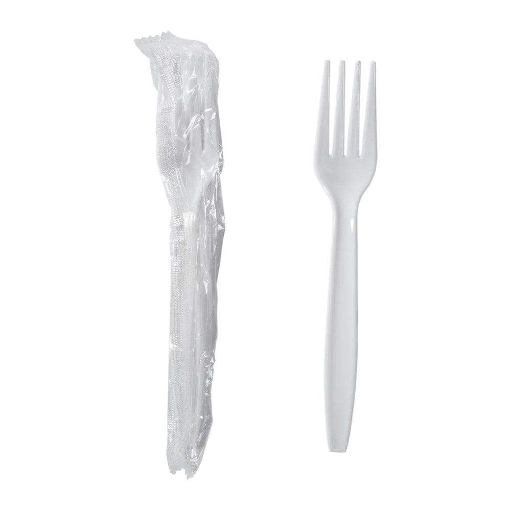 Hy Stix Disposables Case Fork MW Polystyrene White IW Med Length, Case 1000