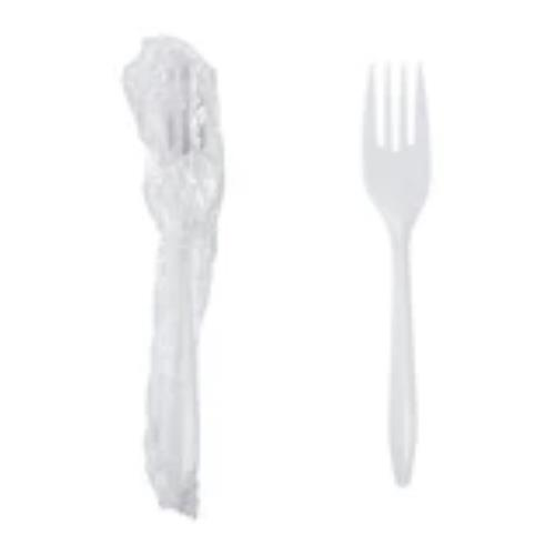HYSTIX Unclassified Case HYSTIX HS-IWFP-WT Individually Wrapped Polypropylene Forks, White — 1,000/Case | Denson CFE
