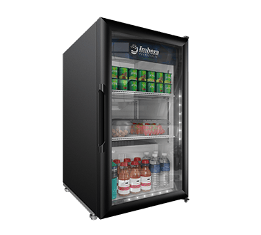 Imbera USA Merchandising and Display Refrigeration Each Imbera VR06 21" One Section Glass Door Merchandiser - (1) Right Hinge Door, 115v