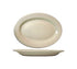 International Tableware Dinnerware Dozen / Ceramic ITI RO-13 11 1/2" x 8 1/4" Oval Roma Platter - Ceramic, American White