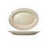 International Tableware Dinnerware Dozen / Ceramic ITI RO-13 11 1/2" x 8 1/4" Oval Roma? Platter - Ceramic, American White