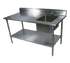 John Boos & CO. Commercial Work Tables and Stations Each Work Table, 60",W x 30",D, 16/300 stainless steel top wi