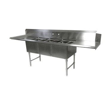 John Boos & CO. Stainless Steel Sink Each Straight-Clean Dishtable/Pot Sinks, 121-1/2";W x 30