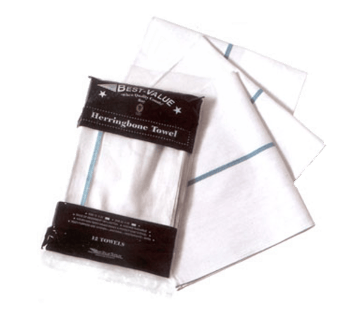 John Ritzenthaler Company Unclassified Dozen Herringbone Towel, 15", x 26", non-linting, heavyweight