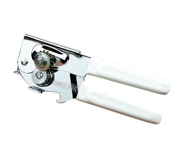 Johnson & Rose Canada Kitchen Tools Each Swing-A-Way 407WH Portable Hand Held Can Opener - White, Chrome Plated Steel | Denson CFE