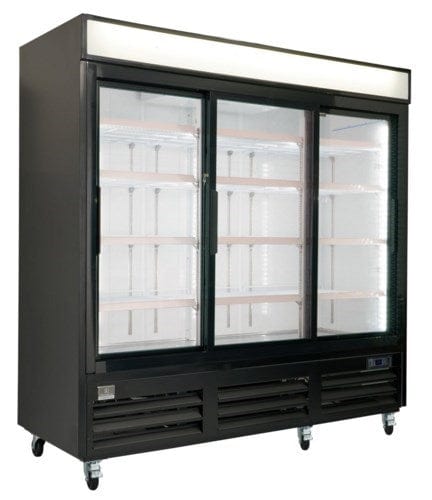 Kelvinator Commercial Reach-In Refrigerators and Freezers Each Kelvinator KCHGM72R 81? 3 Door Glass Refrigerator Merchandiser | Denson CFE