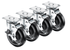 Krowne Metal Commercial Ovens Set of 4 Krowne 28-113S – 4 Piece Universal Plate Caster Set with 5" Wheel, 220 lbs Load Capacity | Denson CFE