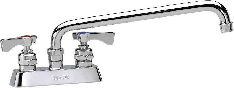 Krowne Metal Faucets Each Krowne 15-308L Deck Mount Faucet - 8" Swing Spout, 4" Centers | Denson CFE