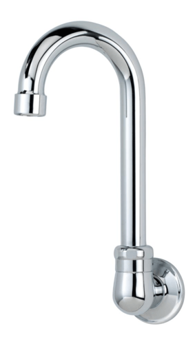Krowne Metal Sinks & Plumbing Each Krowne 16-140L Splash Mount Faucet - 3 1/2" Gooseneck Faucet, Single Hole