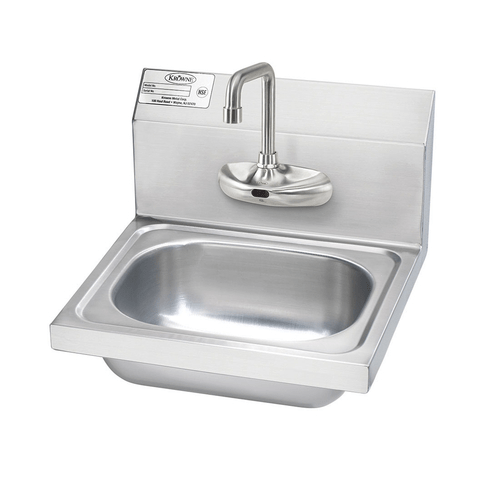 Krowne Metal Stainless Steel Sink Each Krowne HS-67 Hand Sink Wall Mount 12-1/2"W X 9-3/4"D X 5-5/8" Deep Bowl | Denson CFE