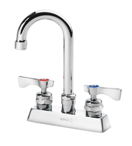 Krowne Metal Unclassified Each Krowne 15-325L Royal Series Deck Mount Faucet - 4 in Centers, Solid Brass | Denson CFE