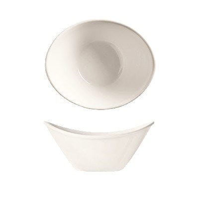 Libbey Glass Dinnerware Dozen / Porcelain / White Libbey INF-150 13 oz Oval Porcelain Bowl, Bright White, Infinity | Denson CFE