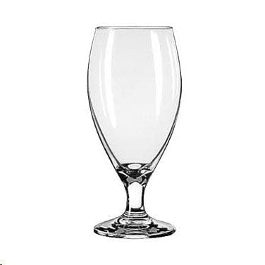Libbey Glass Drinkware 3 Doz Libbey 3915 14 3/4 oz Teardrop Clear Glass Footed Beer Glass