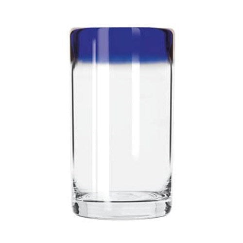 Libbey Glass Drinkware Case Libbey 92303 Cooler Glass 16 Oz. With Cobalt Blue Rim | Denson CFE