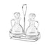 Libbey Glass Food Prep Case Libbey 80371 Cruet Set, 3 Piece, 2 Glass Cruets with Stoppers, Wire Rack | Denson CFE