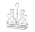 Libbey Glass Tabletop & Serving Each Libbey 80371 Cruet Set, 3 Piece, 2 Glass Cruets with Stoppers, Wire Rack | Denson CFE