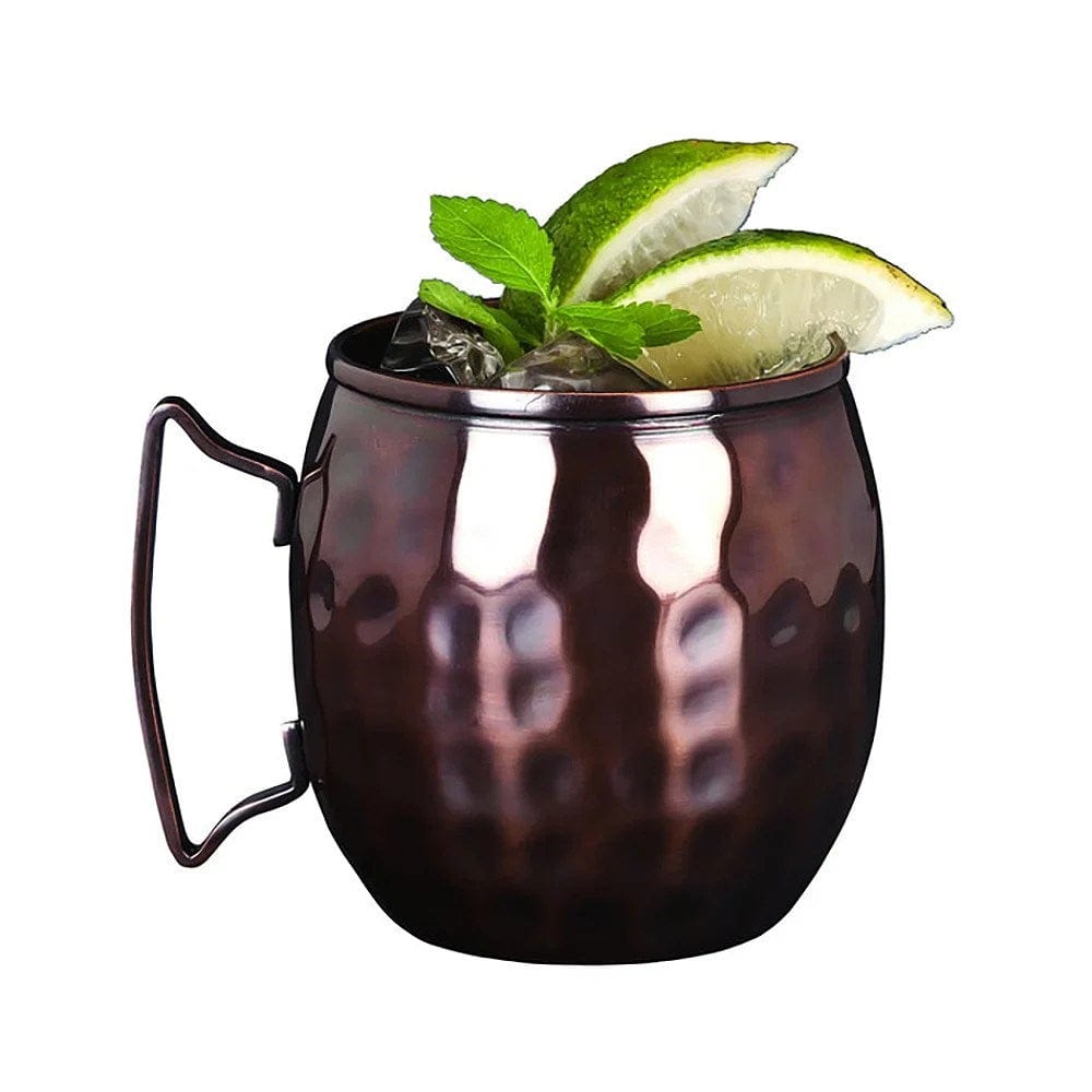 Libbey Glass Tabletop & Serving Each Libbey MM-100 14 oz Moscow Mule Mug - Hammered Finish, Short, Copper | Denson CFE