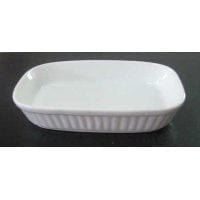 Magnum Bakeware Each Magnum MAG4028 11 Oz Rectangular Baking Dish, White Ceramic - 4-7/8" x 1-1/3" x 7-1/8" | Denson CFE