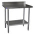 Magnum Commercial Work Tables and Stations Each Magnum MAWTSB2448 Worktable Stainless Steel 24 Inches Deep X 48 Inches Long X 35 Inches High With Backsplash | Denson CFE