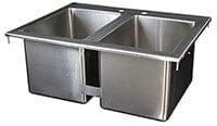 Magnum Compartment Sinks Each Magnum MA-DIS-D-1014 Sink Drop-In Double Bowl 10 Inch X 14 Inch | Denson CFE
