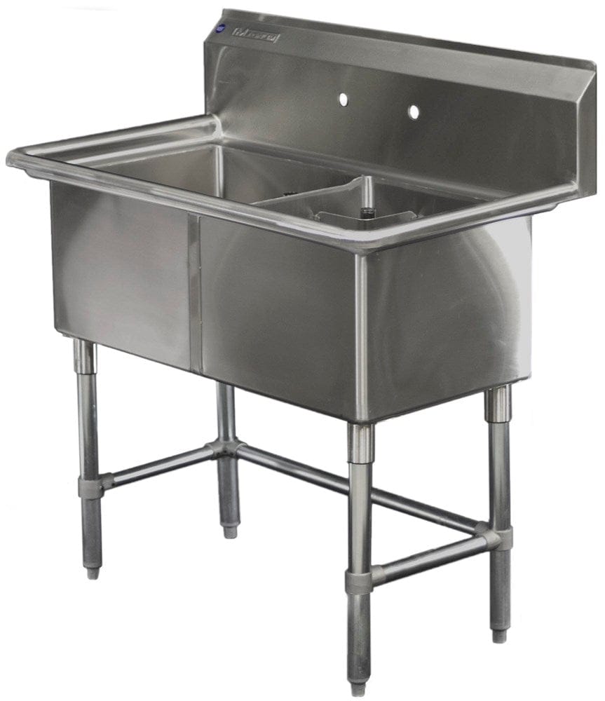Magnum Compartment Sinks Each Magnum MA-S1818-2-0 Sink Double Bowl 18 Inch X 18 Inch | Denson CFE