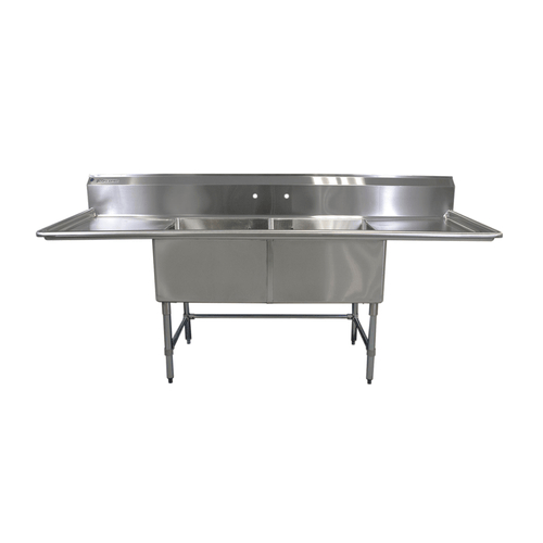 Magnum Compartment Sinks Each Magnum MA-S1818-2-D18 Sink Double Bowl 18 Inch X 18 Inch Left Right DBMA-S1818-2-D18 | Denson CFE