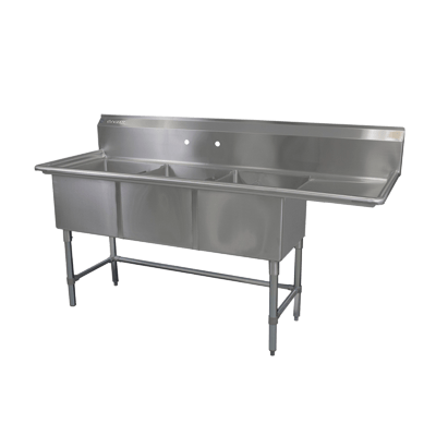 Magnum Compartment Sinks Each Magnum MA-S1821-3-R18 Sink Triple Bowl 18 Inch X 21 Inch Right Drain | Denson CFE