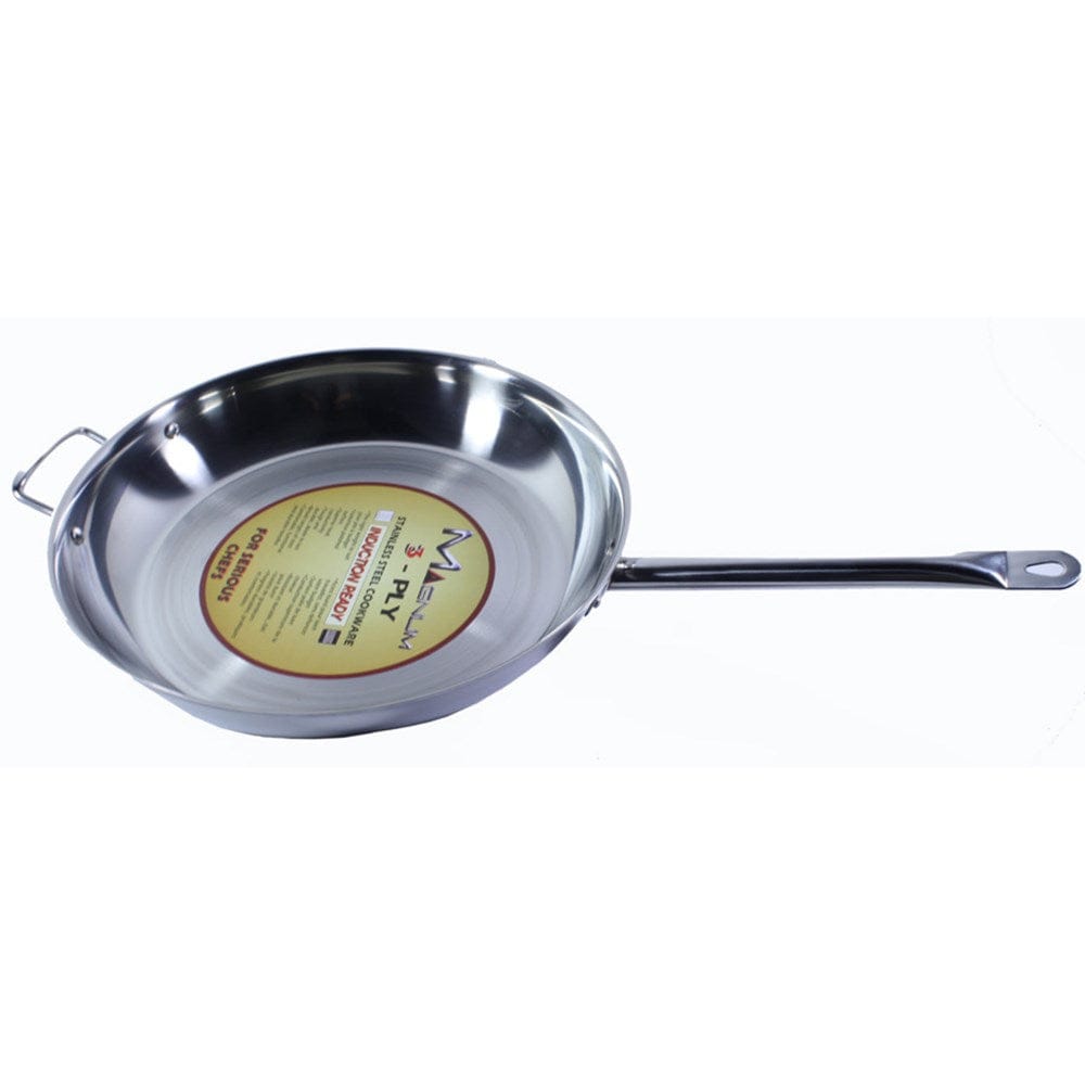 Magnum Smallwares EA Magnum MA414SS Fry Pan Stainless Steel Three Ply 14 Inch | Denson CFE