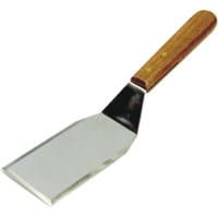 Magnum Smallwares Each Magnum MAG3019 Turner Flexible Stainless Steel 6.25 X 2 7/8 Inch Wooden Handle | Denson CFE