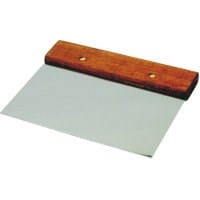 Magnum Smallwares Each Magnum MAG3026 Scraper Dough Stainless Steel 6 Inch X 3 Inch Blade Wood Handle | Denson CFE