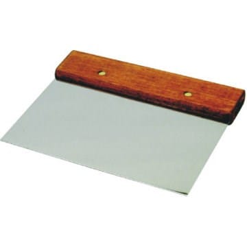 Magnum Smallwares Each Magnum MAG3026 Scraper Dough Stainless Steel 6 Inch X 3 Inch Blade Wood Handle | Denson CFE