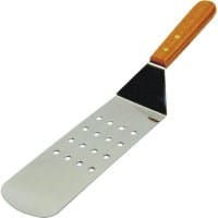 Magnum Smallwares Each Magnum MAG3029 Turner Flexible Perforated Stainless Steel 14.5 Inch Wood Handle | Denson CFE