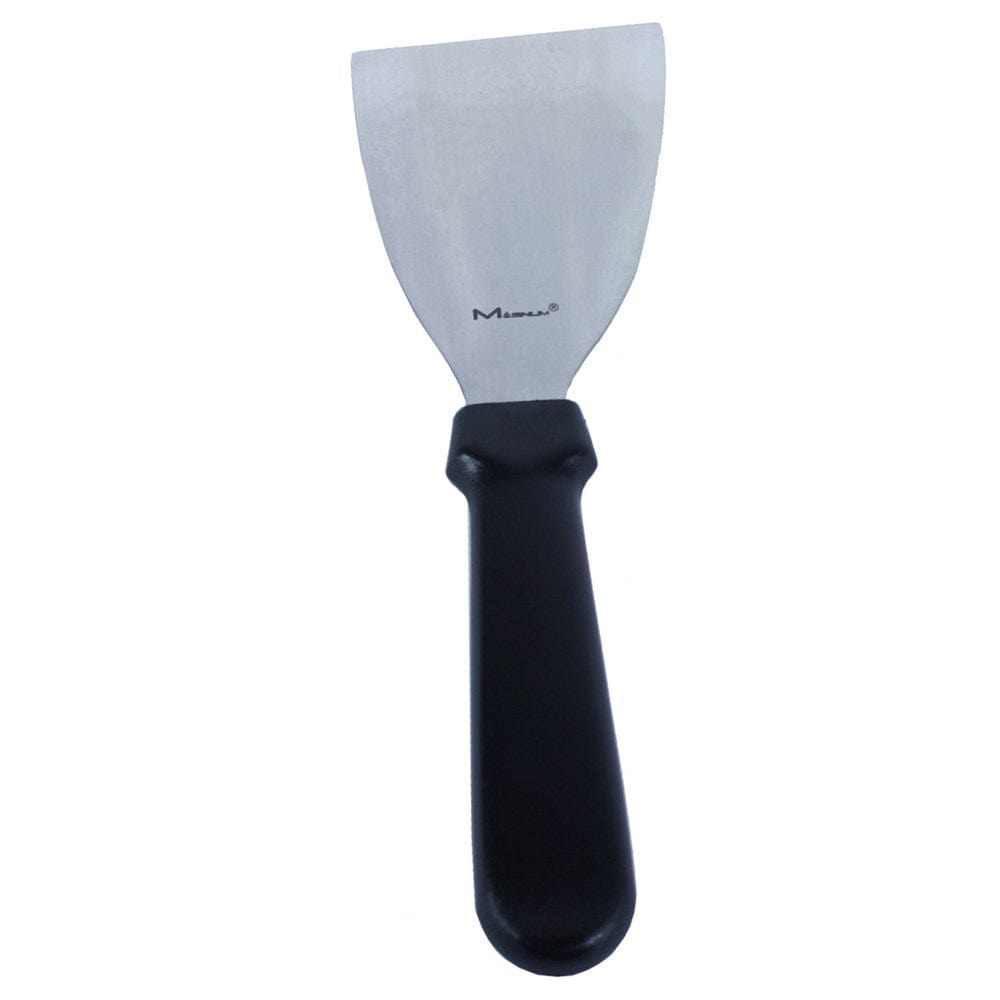 Magnum Smallwares Each Magnum MAG3058 Pan Scraper Stainless Steel 4 3/8 X 3 1/8 Inch With Plastic Handle | Denson CFE