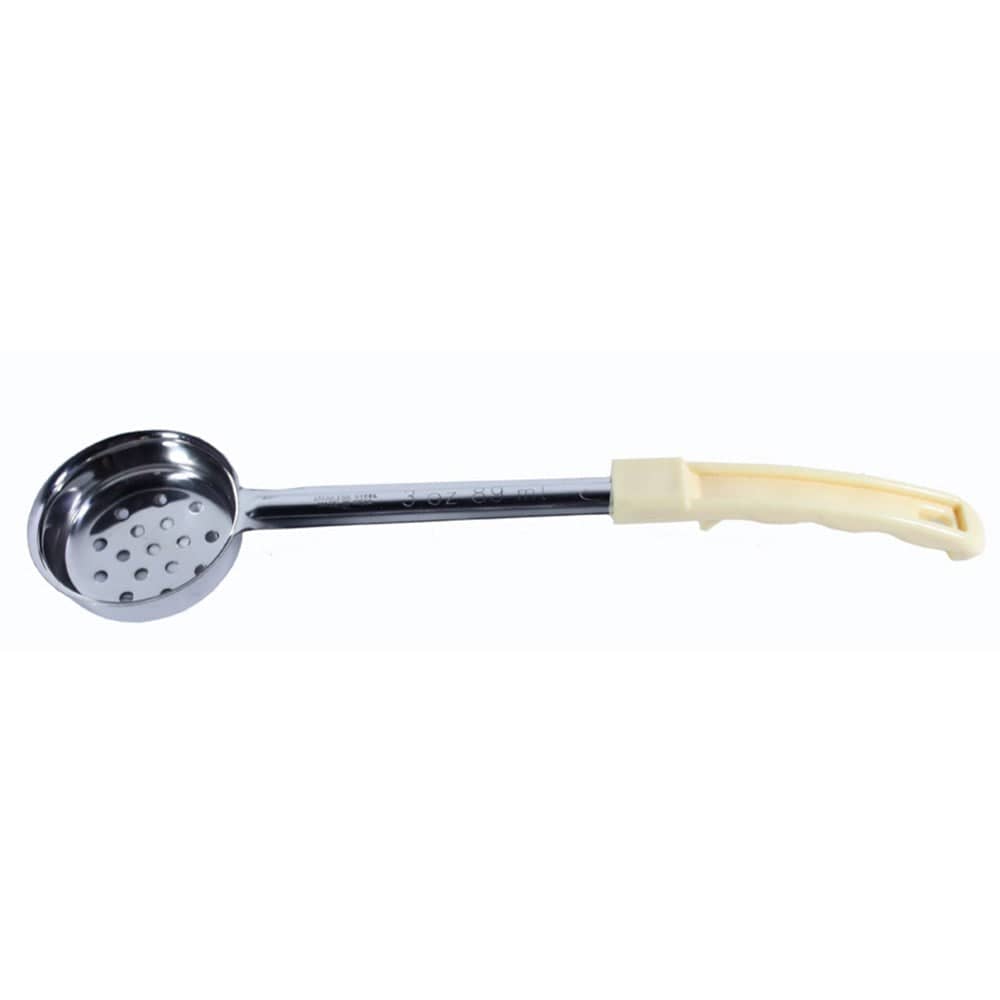 Magnum Smallwares Each Magnum MAG3253 Portion Spoon Perforated 3 Ounce Beige | Denson CFE