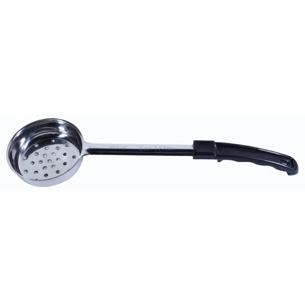 Magnum Smallwares Each Magnum MAG3256 Portion Spoon Perforated 6 Ounce Black | Denson CFE
